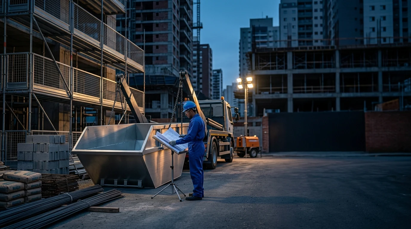 Locação de caçamba para obras em São Paulo — Padrão Caçamba