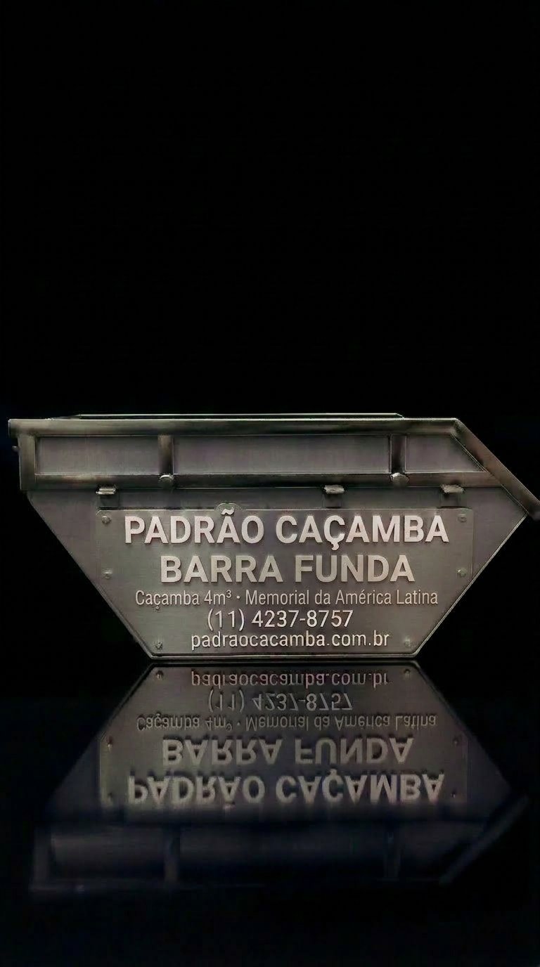 Caçamba 4m³ em Barra Funda SP — Padrão Caçamba