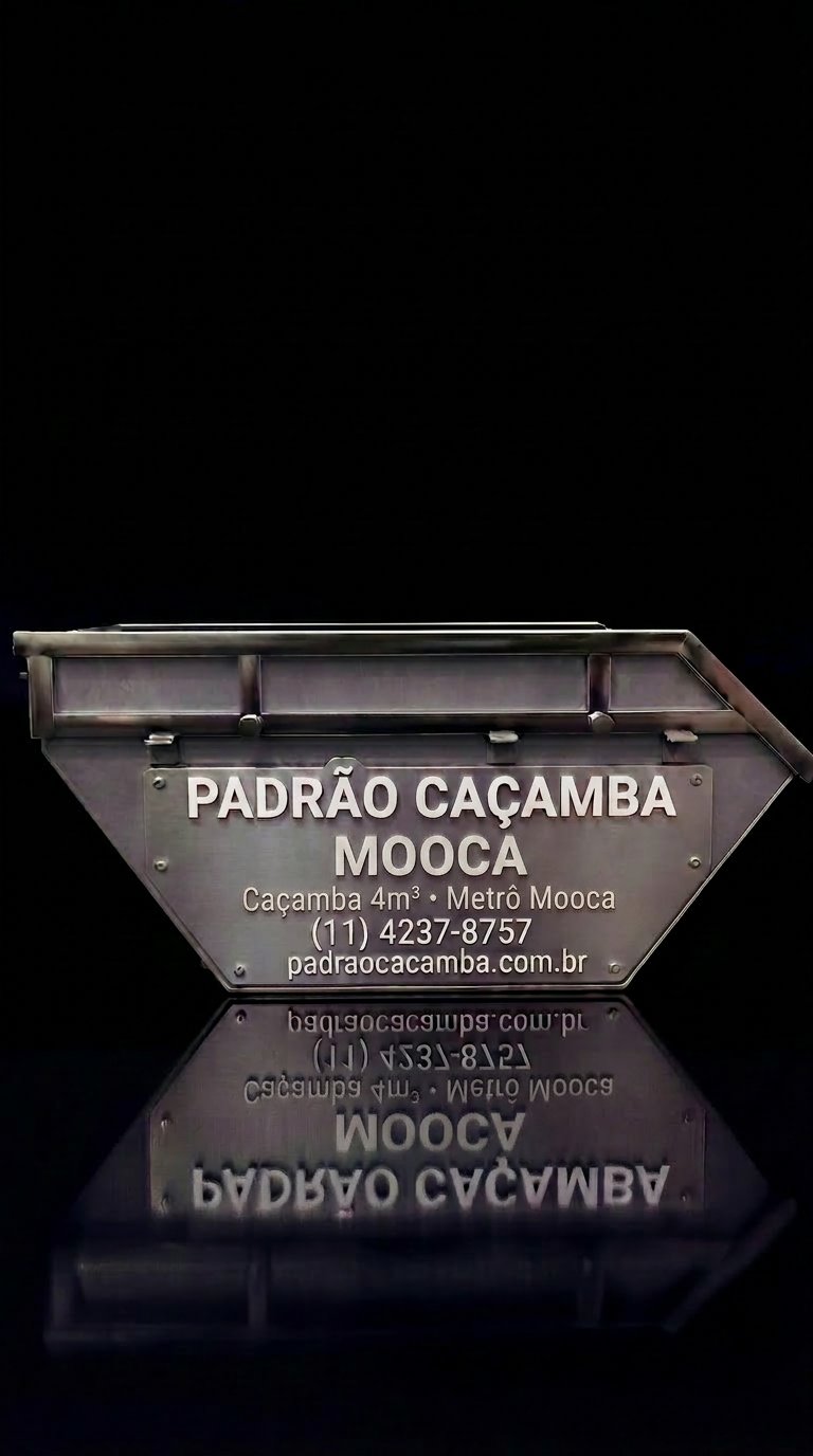 Caçamba 4m³ em Mooca SP — Padrão Caçamba