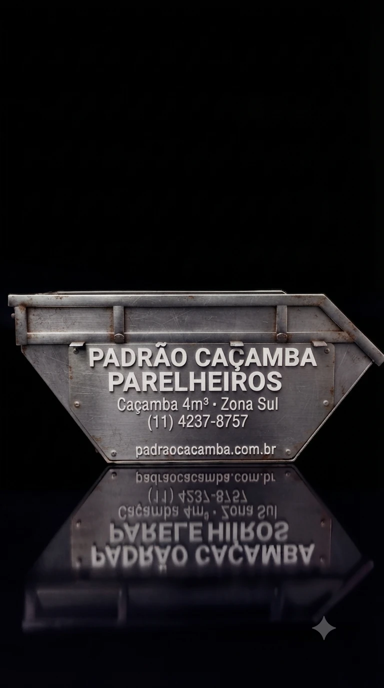 Caçamba 4m³ em Parelheiros SP — Padrão Caçamba