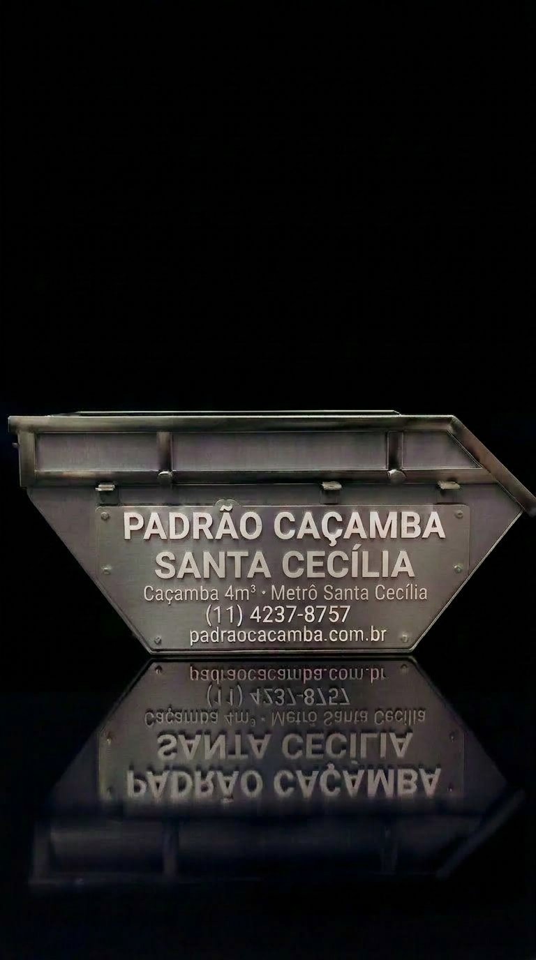 Caçamba 4m³ em Santa Cecília SP — Padrão Caçamba