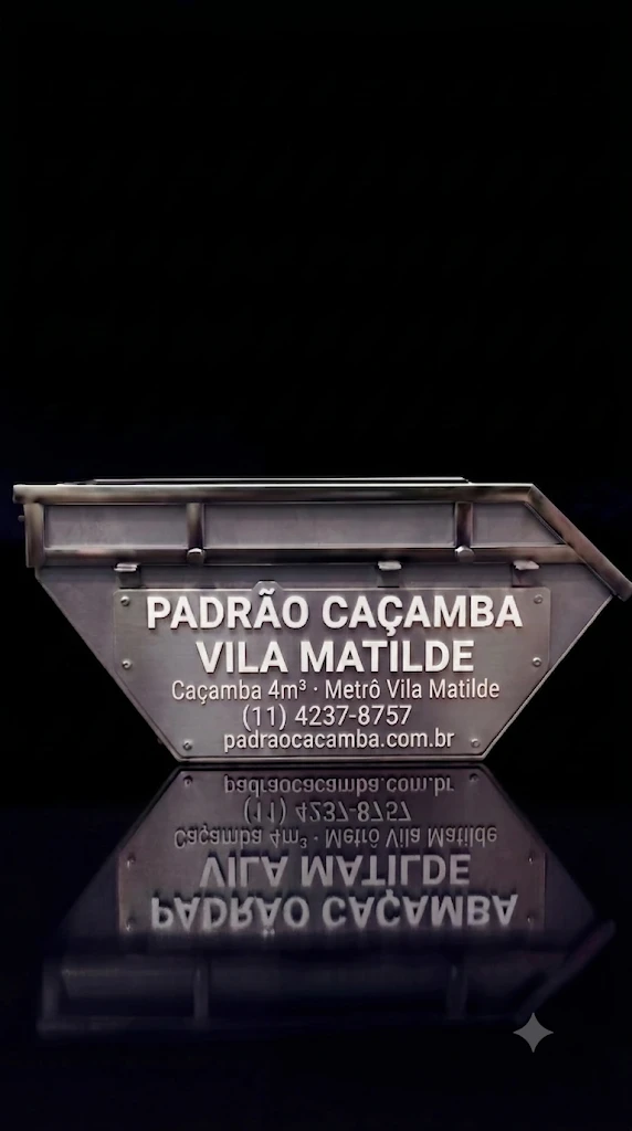 Caçamba 4m³ em Vila Matilde SP — Padrão Caçamba